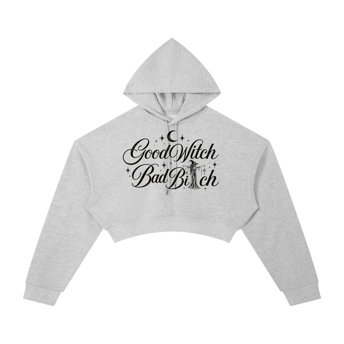 Good Witch Bad Bitch Essential Cropped Hoodie