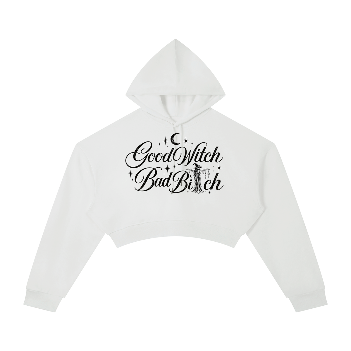 Good Witch Bad Bitch Essential Cropped Hoodie