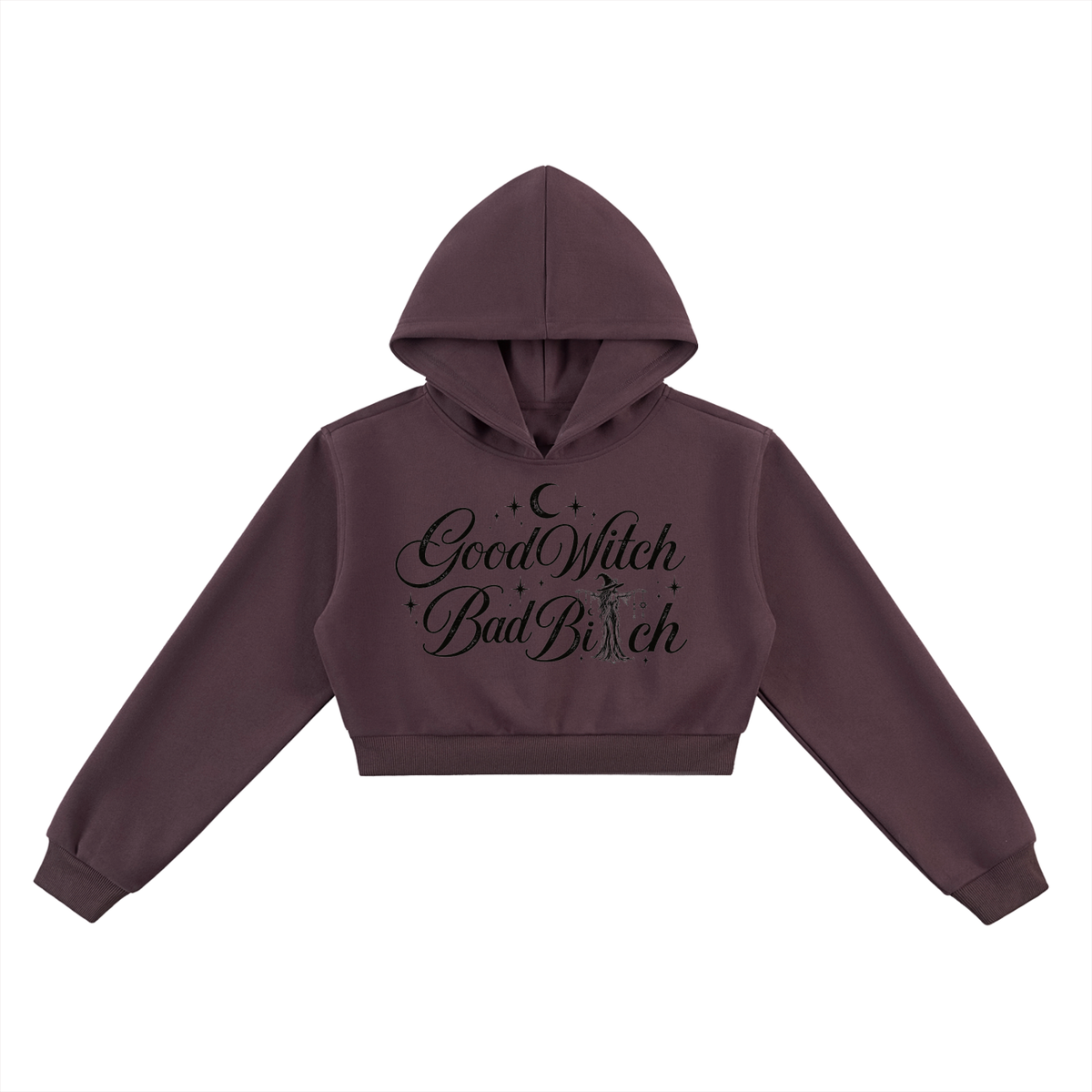 Good Witch Bad Bitch Essential Cropped Hoodie