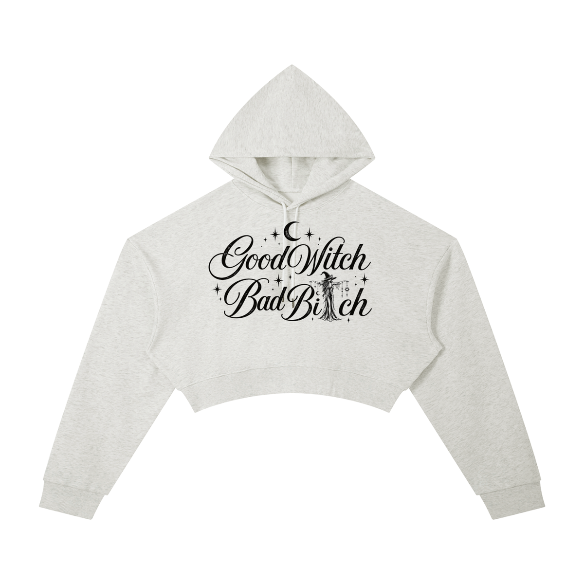 Good Witch Bad Bitch Essential Cropped Hoodie